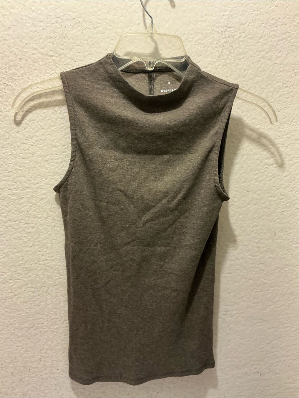 Everlane Charcoal Mock Neck Sleeveless Top size XS